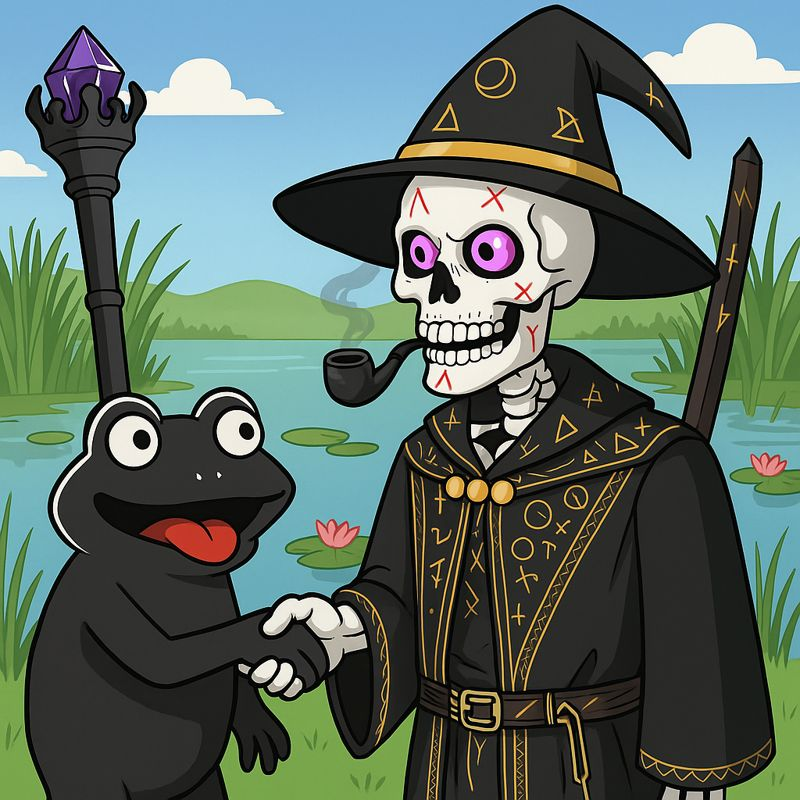 meme_cycle's tweet image. GM if you GM!  💀🐸

Say it back?

The building continues!