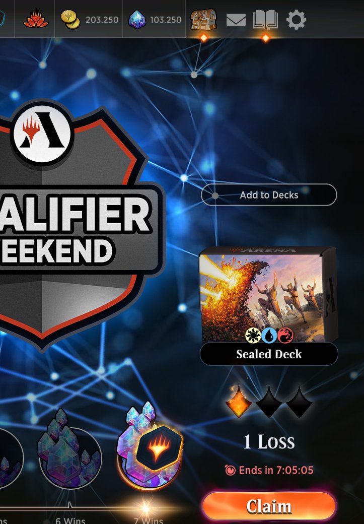 ekszit's tweet image. Got the reverse sweep! Started 0-1 against a real insane UB deck with double Ship. After that I won my other 7 Matches in the arena champs qualifier!

See you tomorrow! @fireshoes