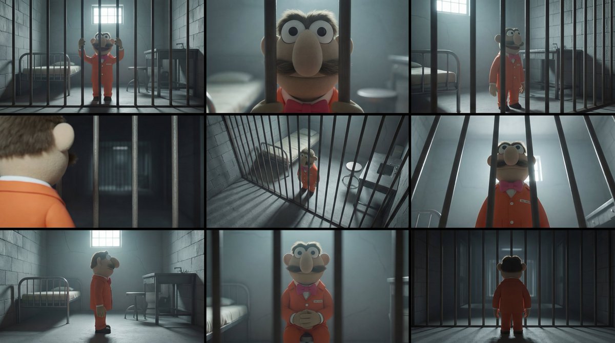 Nine-shot puppet prisoner grid