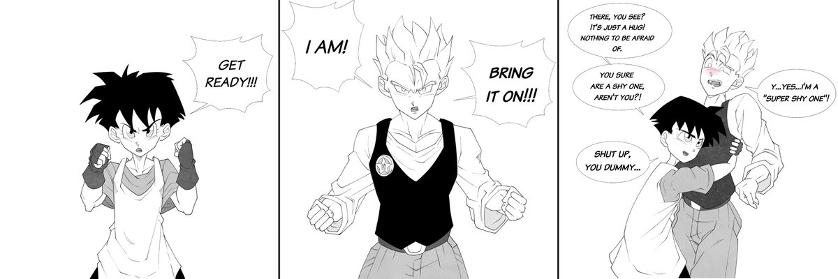 #videl #gohan #songohan #dragonball #dragonballz #fanart #animefanart #minicomic #drawing #art #cute #romance #couple #funny