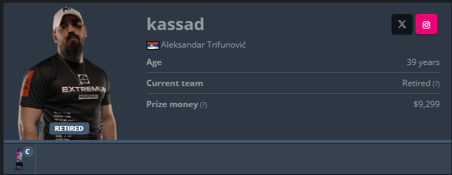 brokenzord's tweet photo. @kassad 39y, only teams tier 4 Retired since 2016 

Mediocre! https://t.co/dUzZlCNyz9
