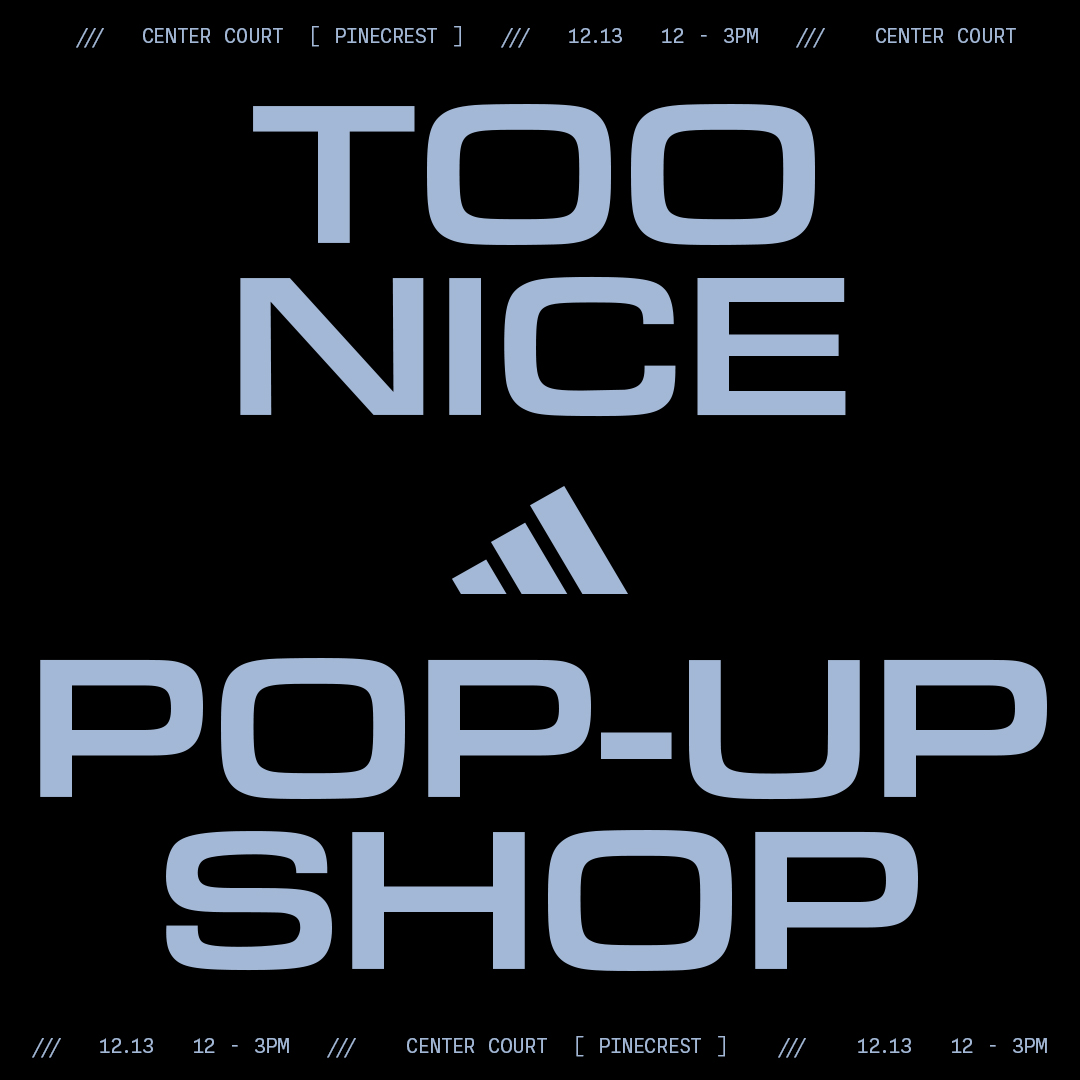 The Adidas "Too Nice" pop-up shop drops at Center Court in Pinecrest TODAY from 12-3 — your shot to cop an early release of the D.O.N. Issue #7 "Ice Spida" and a limited edition “Too Nice” hoodie you can’t get anywhere else.
@CavsTeamShop | @adidasHoops | #LetEmKnow