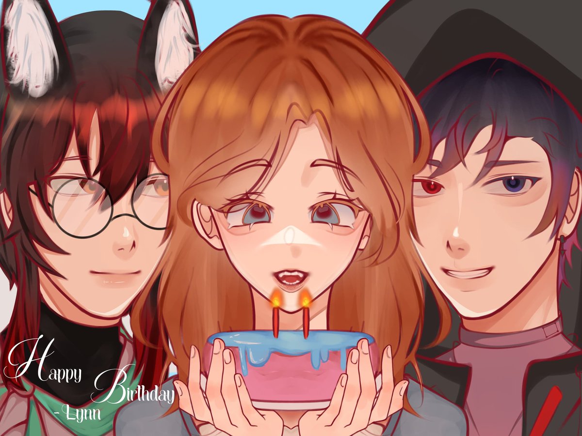 Happy birthday to me!! 😽💫
Bersama papa dan gin 🤍🤍

Hbd juga bwat ginn wlaw kelewat dkit hwhw 🤭

Art by:<a href="/ychrowll/">yeonz</a>  (Kta kyk diya yeen direbutin duwa CEO) 😭☝🏻
#AgaART #gehennart