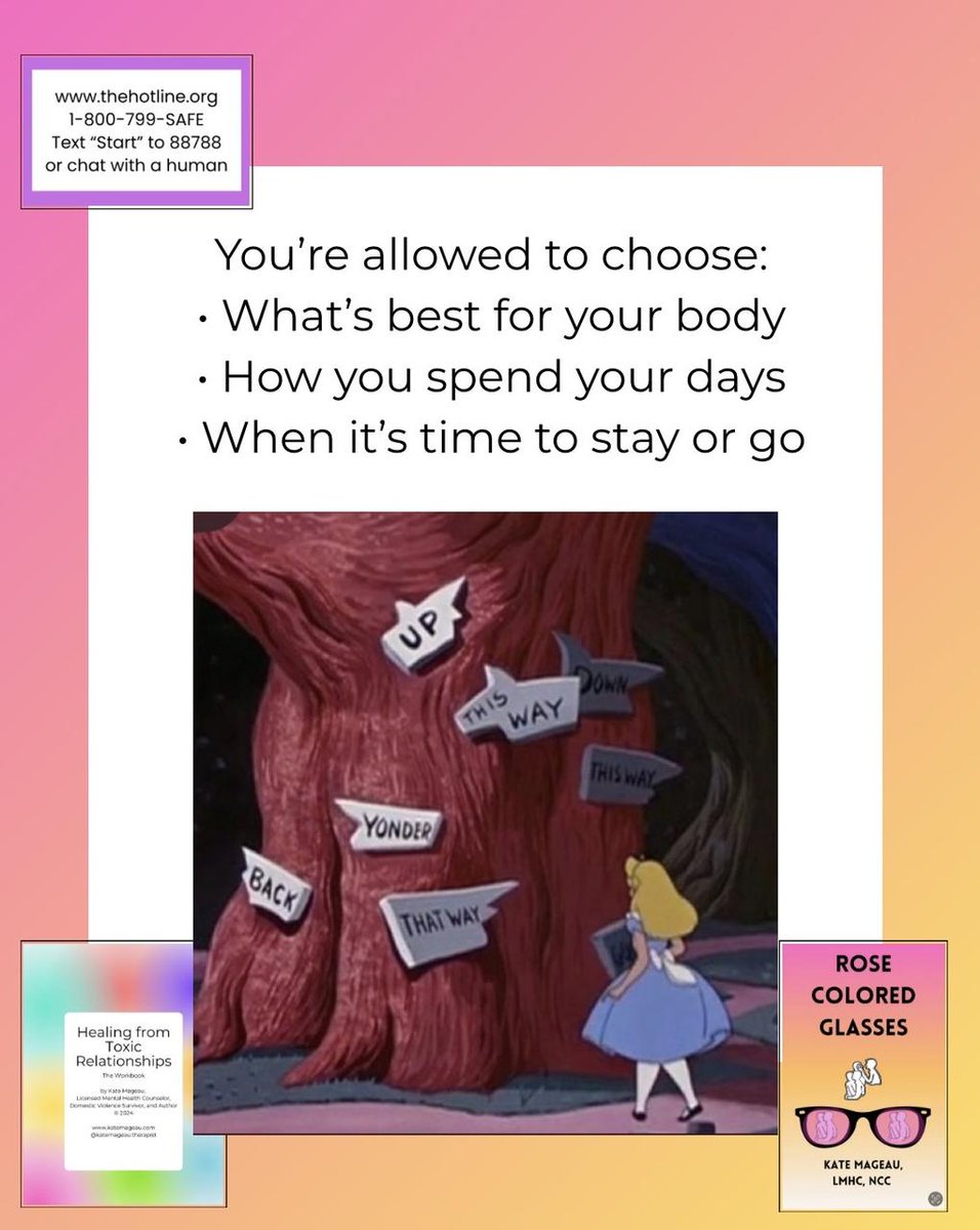 KateMageau's tweet photo. When was the last time you chose what was best for you without apologizing? You get to make decisions about your own life.#saferelationships #toxicrelationships #relationshiptherapist #safehappyfree https://t.co/ibyF0l74Qi