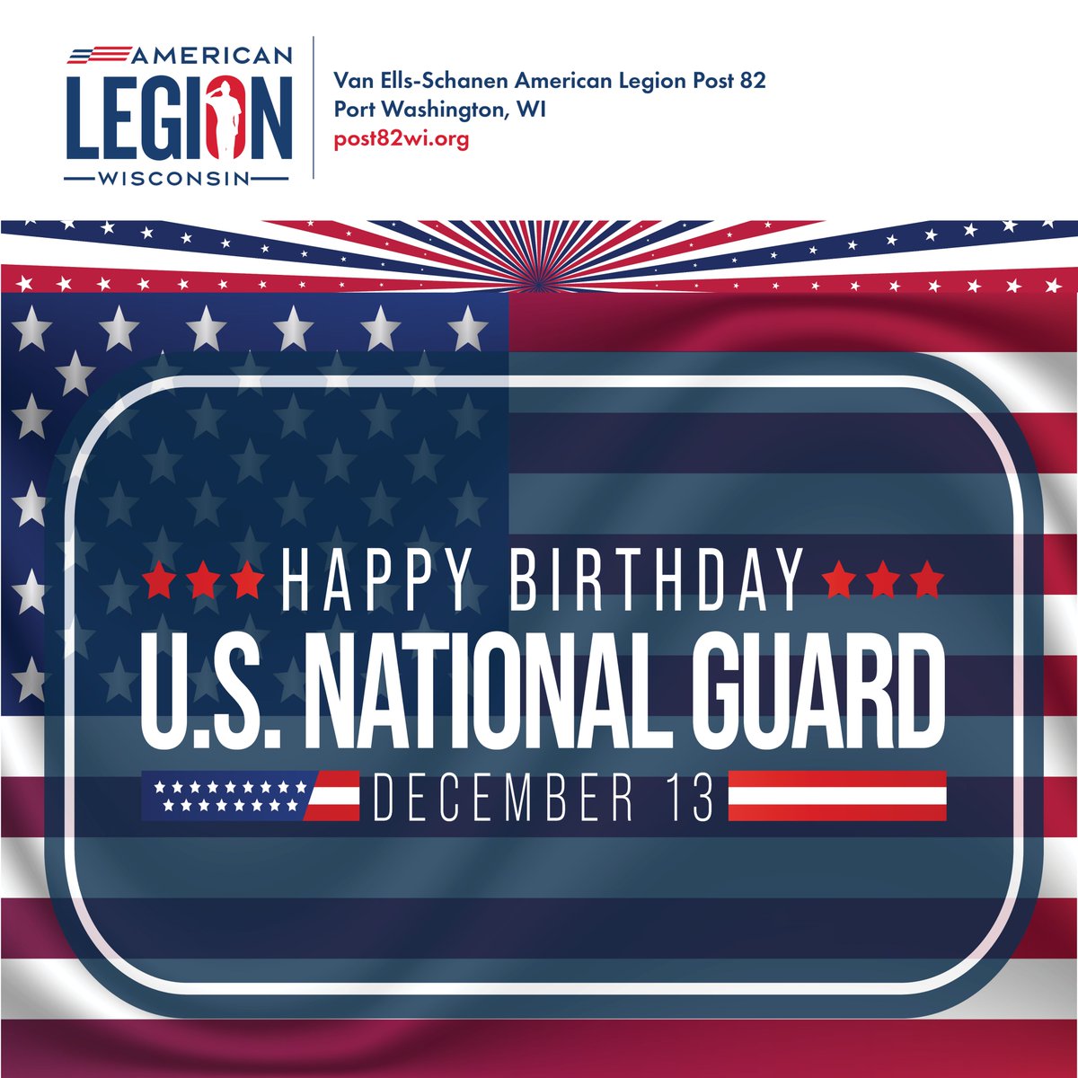 Post82WI's tweet photo. Happy Birthday U.S. National Guard! Answering the call since 1636! #HappyBirthdayUSNationalGuard #FreedomIsNotFree https://t.co/tH78LFWei8