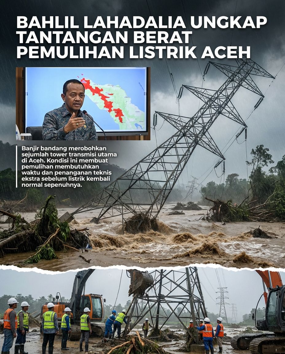 Magzviral's tweet photo. Pemulihan listrik Aceh dikebut. Bahlil menegaskan seluruh kekuatan negara dikerahkan agar masyarakat cepat kembali normal.
#berita #bahlillahadalia #darirakyatuntukenergi #esdmfu #aceh #pln https://t.co/4nrwcZh5YG