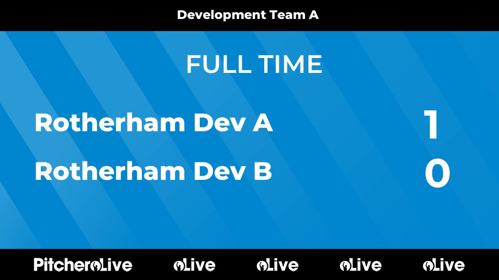 FULL TIME: Rotherham Dev A 1 - 0 Rotherham Dev B
#ROTROT #Pitchero
pitchero.com/clubs/rotherha…
