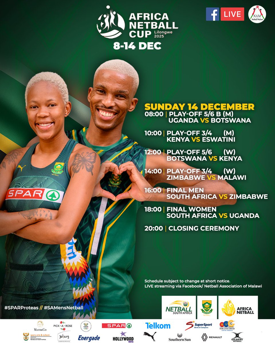 Netball_SA's tweet photo. It all comes down to this. 🔥🏆

📺 https://t.co/vZu908Xg6Z

#SPARProteas #WeAreAllIn #SAMensNetball #AfricaNetballCup #UniteBuildRise https://t.co/544rLOmU0E