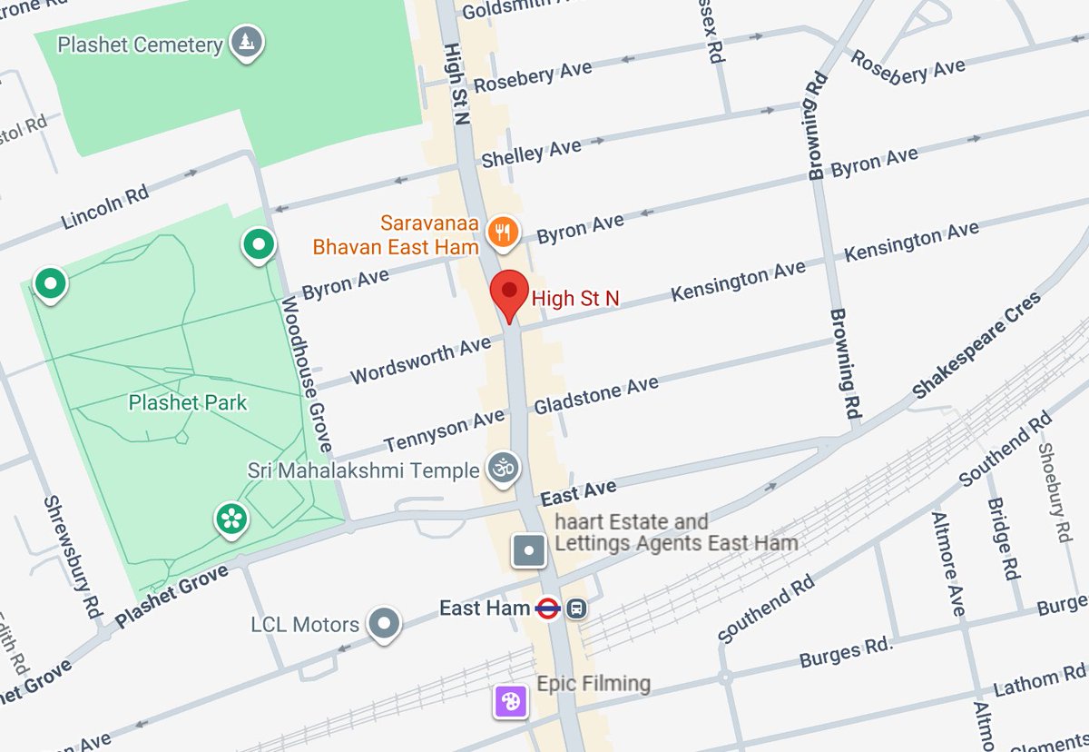 LondonFire's tweet image. Eight fire engines and around 60 firefighters are responding to a fire on High Street North, #EastHam.  

Traffic in the surrounding area will be impacted as crews respond. 

Find out more: london-fire.gov.uk/incidents/2025…