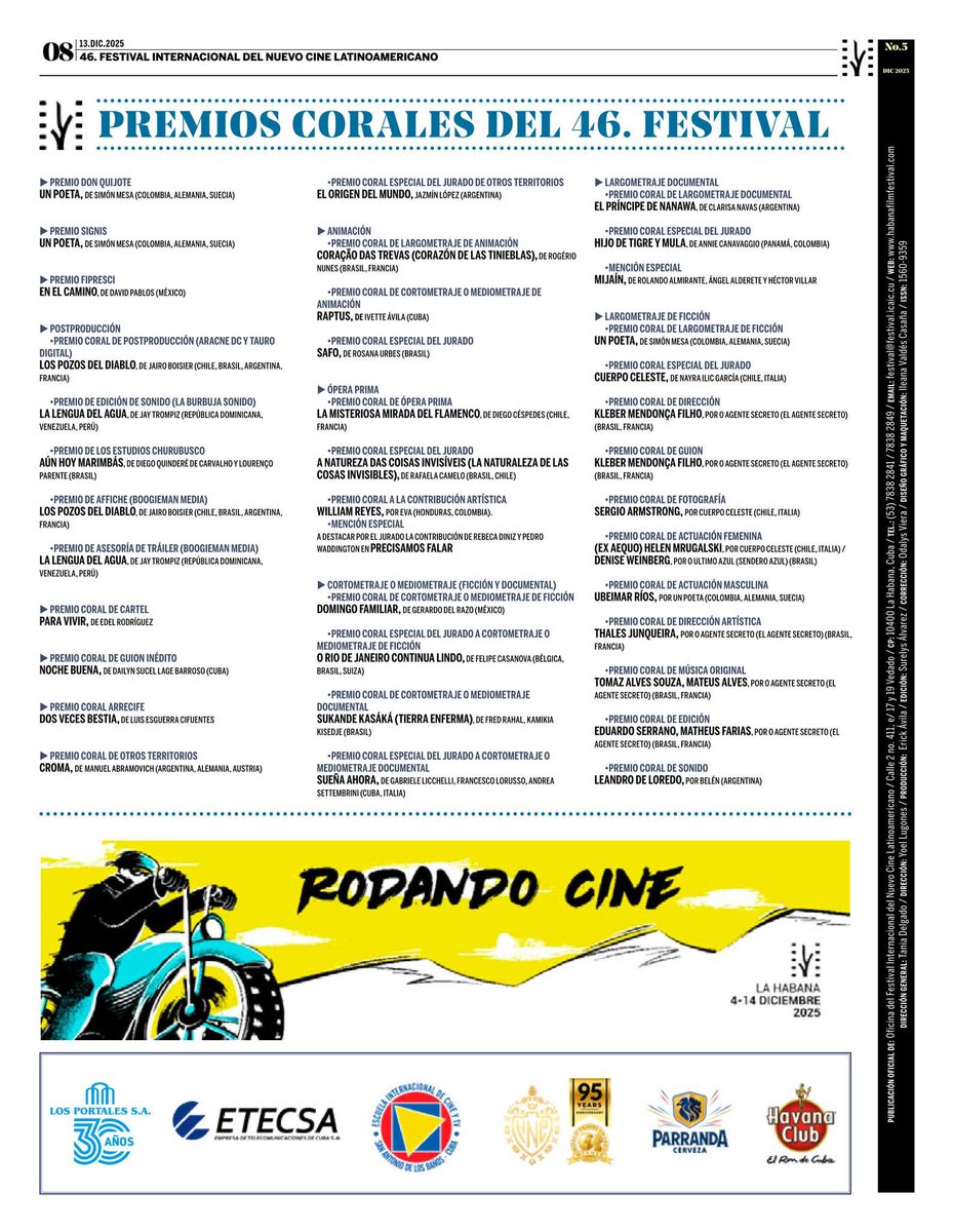 cinema2_0's tweet photo. La película hondureña EVA, de William Reyes, ganó el Coral a la Contribución Artística en el Festival de La Habana 2025. https://t.co/AEzdnNeBse