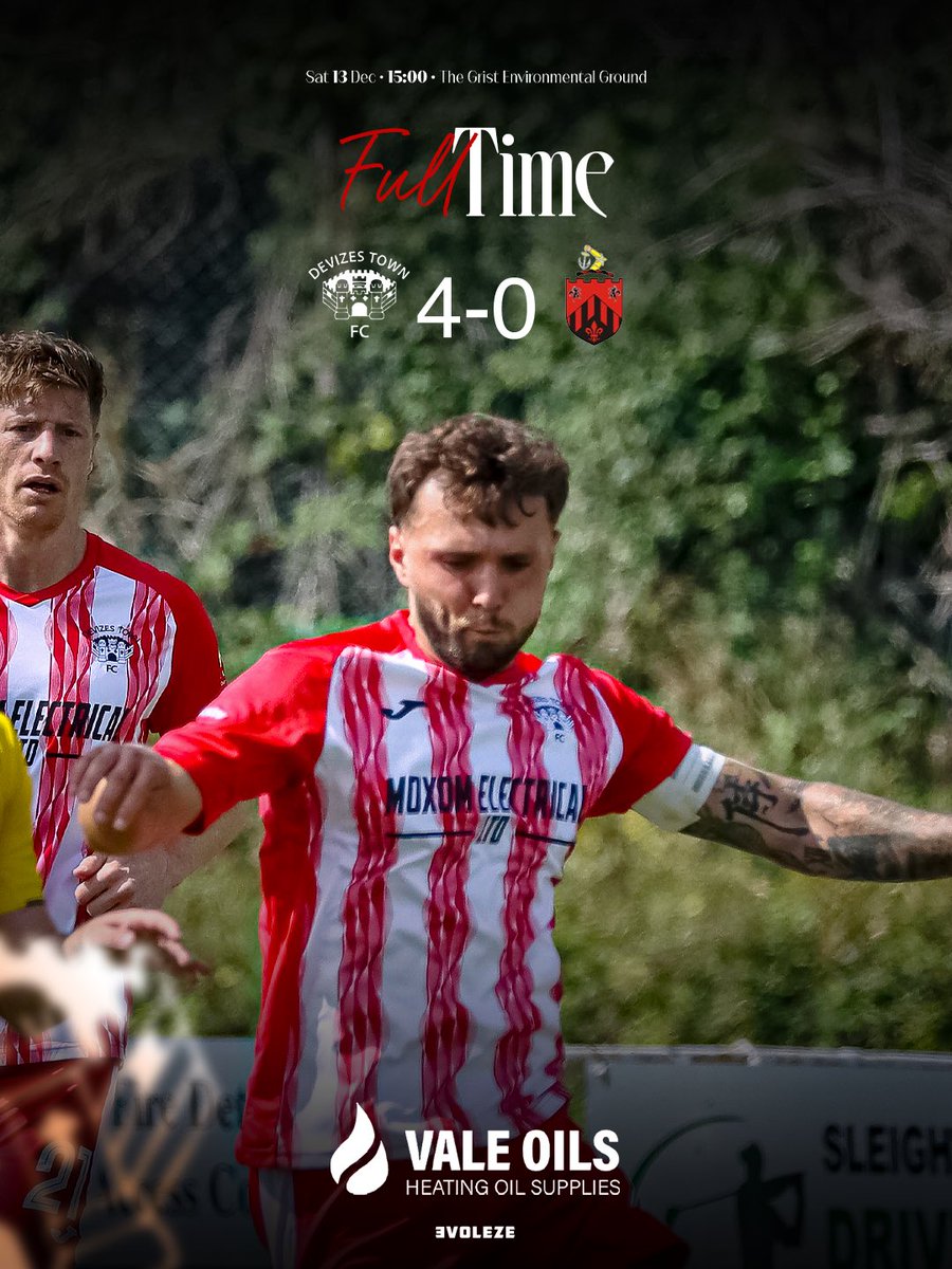 DevizesTownFC's tweet image. FT 4-0

Another superb afternoons work as we add a further goal to the first half’s 3.

A lovely set up ahead of the team night out.

⚽️⚽️O Buck - @lhc.flooring 
⚽️D Demkiv - @elevatecloudltd 
⚽️S Jordan - @jwelectrical_niceic 

🔴⚪️