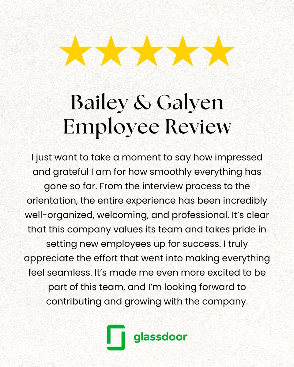 “I just want to take a moment to say how impressed and grateful I am for how smoothly everything has gone so far… It’s clear that this company values its team and takes pride in setting new employees up for success.” ⭐