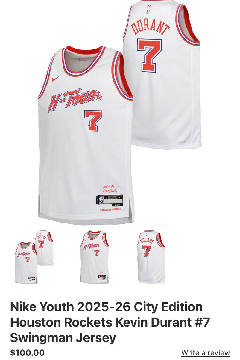 Youth NBA jerseys should not be $100. The Adidas equivalent in 2011 was $39.99. Why wouldn’t you want more kids to have NBA jerseys? Make them fans for life. They grow out of these too. A $100???