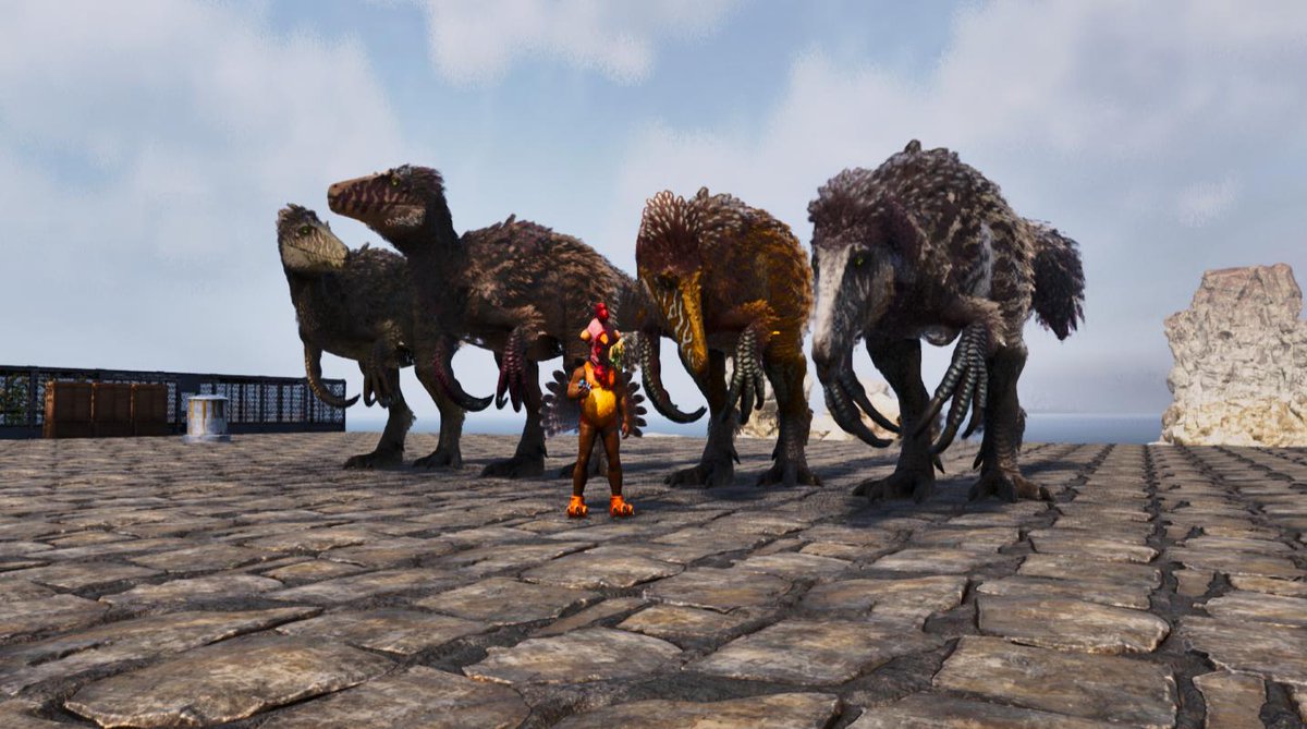 ASAakimaru's tweet image. 今日は初のメガラプトルテイムしにバルゲロ出張してきました！
死にはしなかったけどコントローラーだと振り向き激ムズすぎましたｗ
 #ARKSurvivalAscended