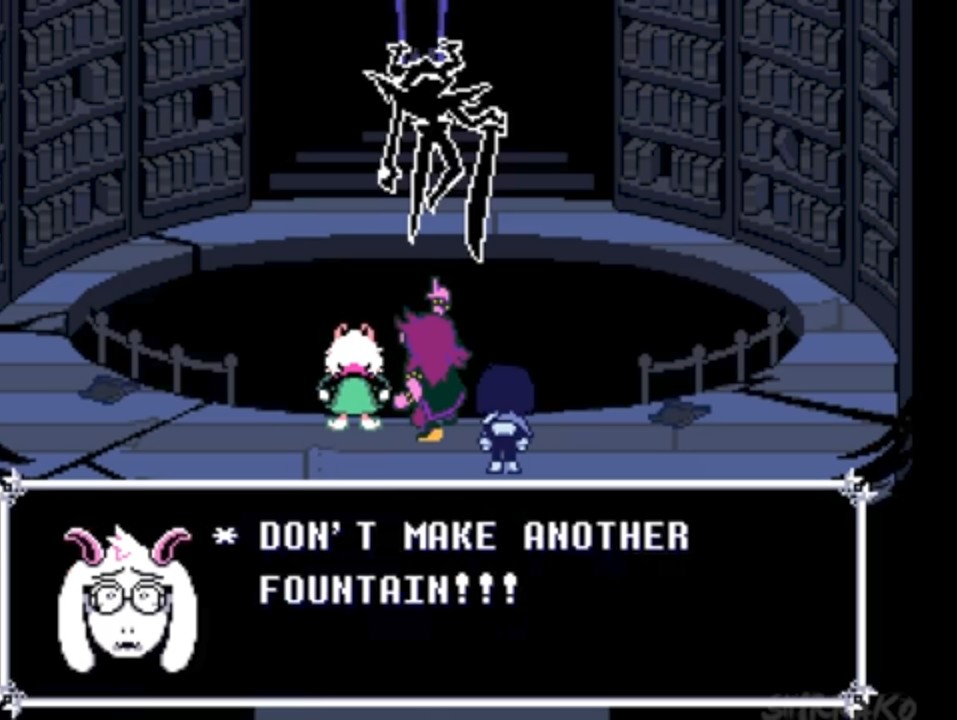 I find it very funny that Kris tries to go easy on the Knight for the sake of their plan meanwhile the Knight is out here trying to fucking merc Kris multiple times