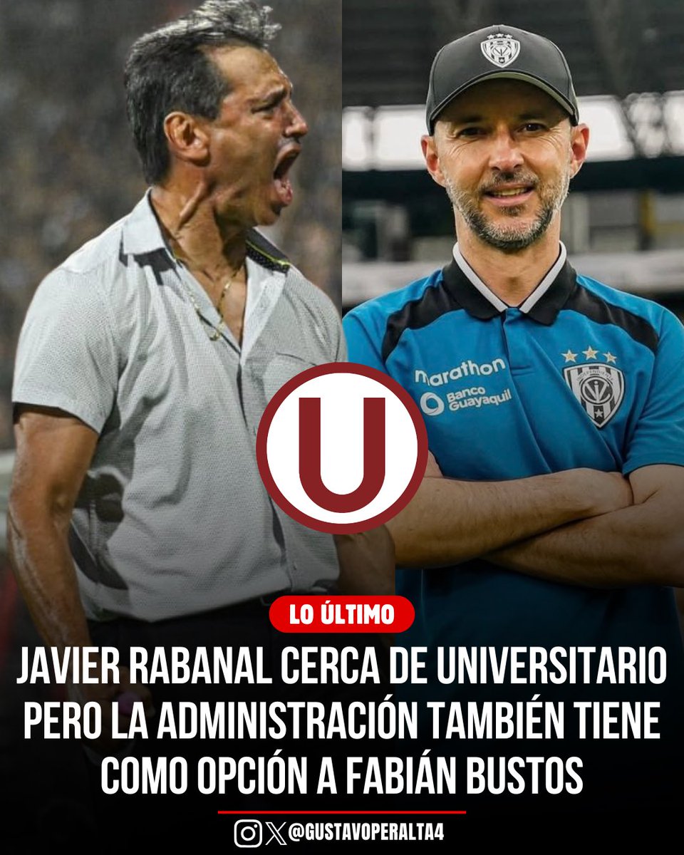 Gustavo_p4's tweet photo. Información de Universitario de Deportes:
Si bien la opción está avanzada y la dirección deportiva se inclina por el español Javier Rabanal (como informamos aún no hay acuerdo total), la administración también maneja como alternativa a Fabián Bustos por su conocimiento del plantel, del fútbol peruano y por su entendimiento de la institución. Ojo: hoy no está descartado, como se venía señalando. Todo se definirá pronto.