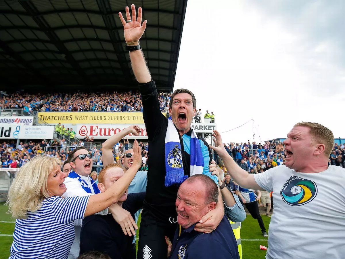 gas1883's tweet image. This will always be the Darrell Clarke I’ll remember. Very sad it’s not worked out second time round - it was worth a punt. No better bloke around than him. Good luck mate.  #utg