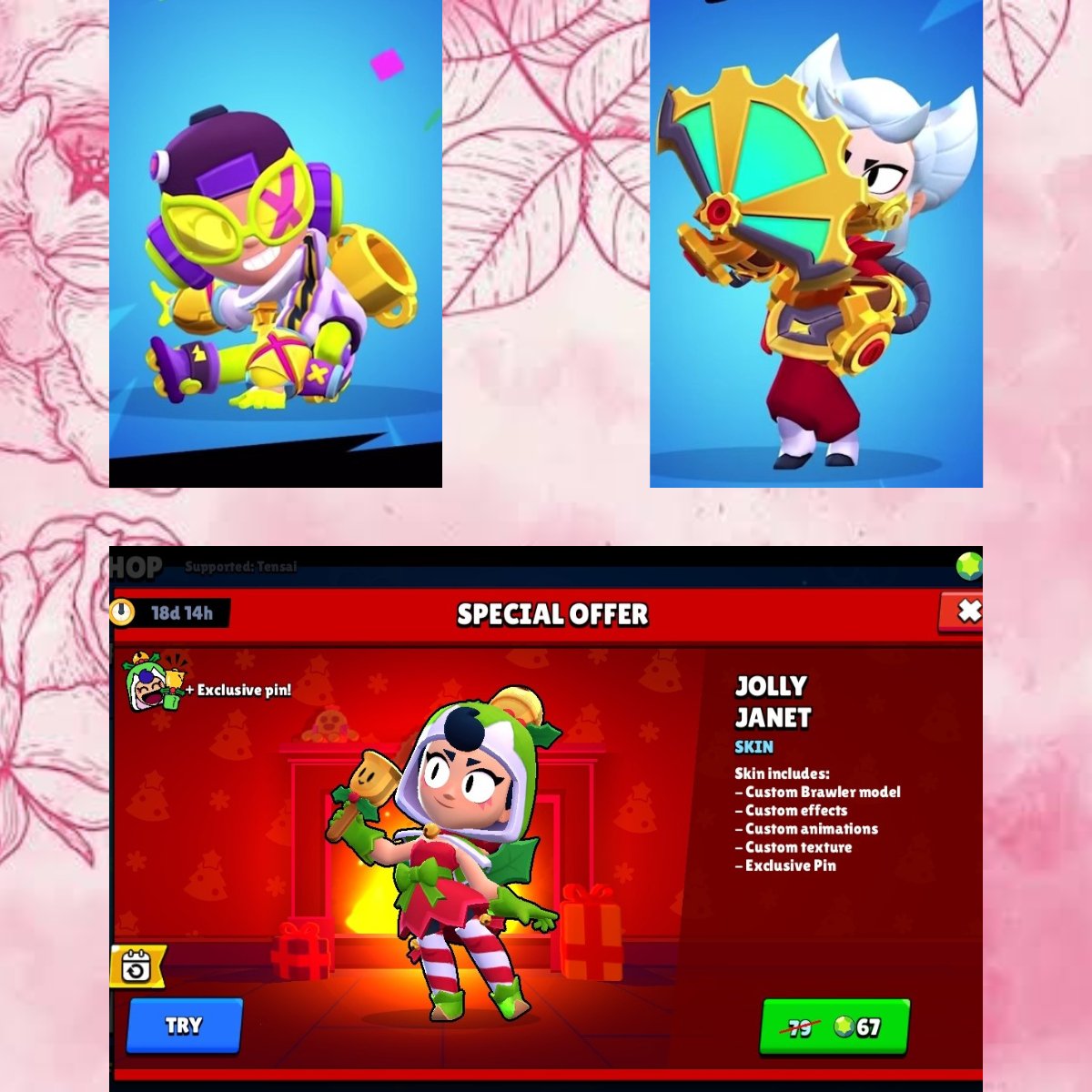 I need 515 gems to buy these 3 skins 😭💎🐞 Still looking forward