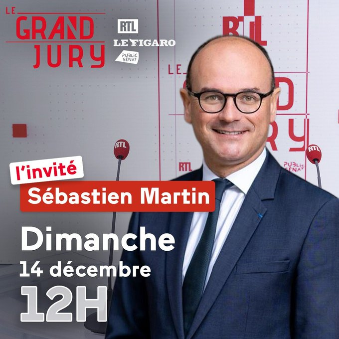 MediasFrance's tweet image. A partir de 12h, @sbastien_martin , Ministre délégué chargé de l’Industrie, sera l'invité du #GrandJury
