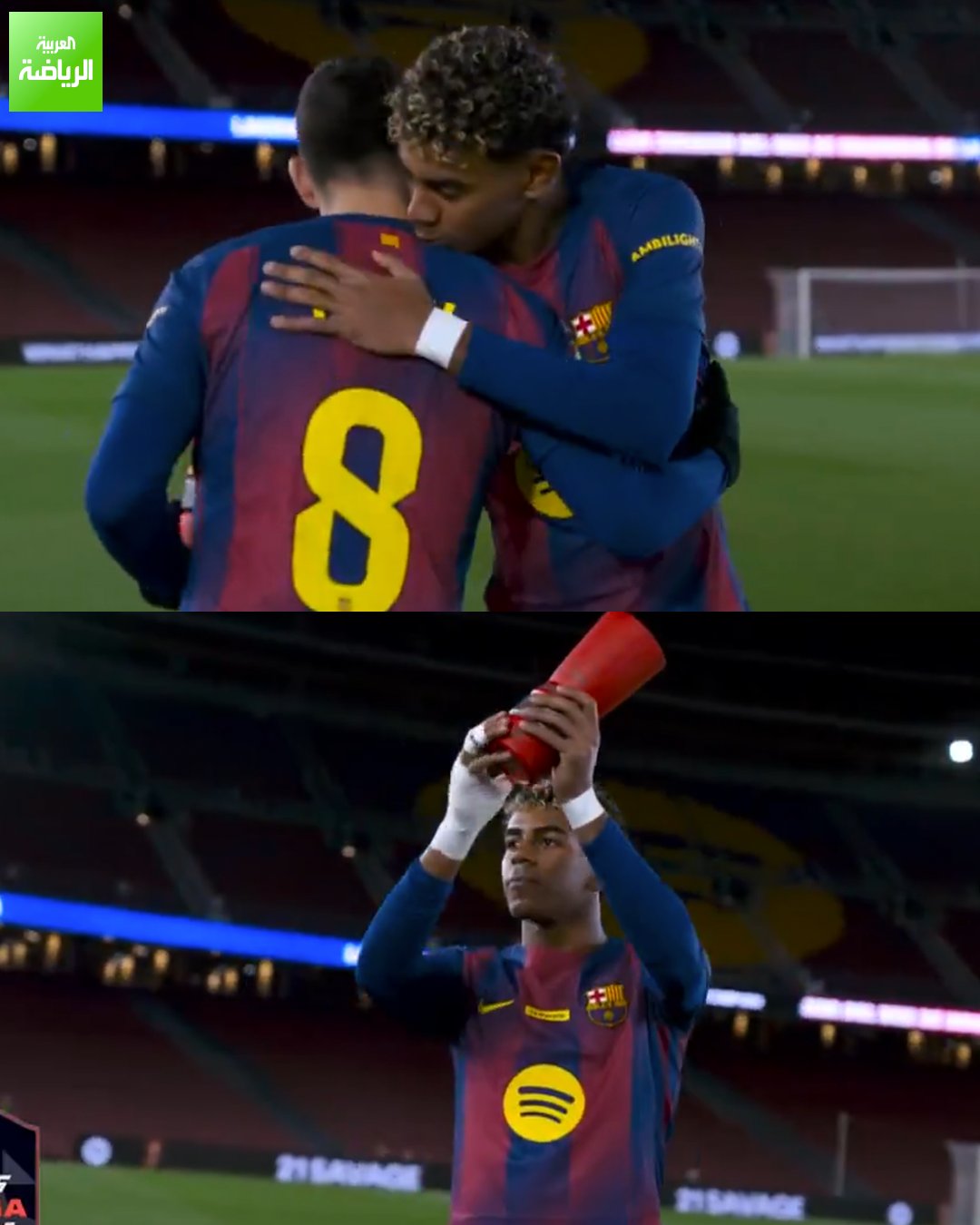 لامين يامال مع جائزة لاعب شهر نوفمبر في الدوري الإسباني 