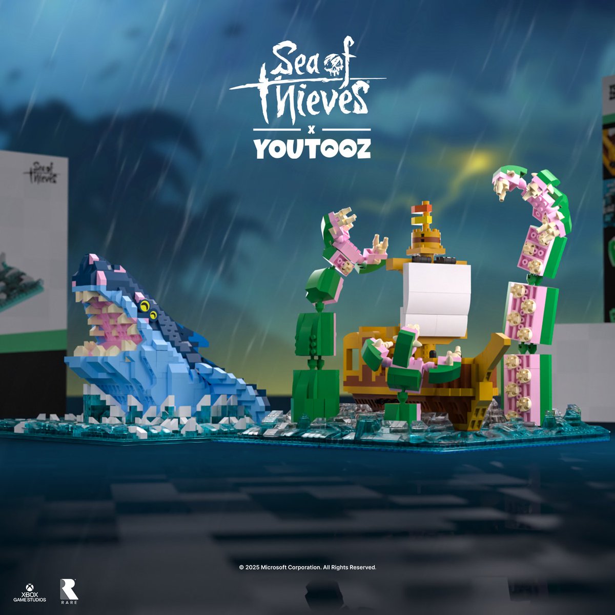 youtooz's tweet image. it's not about the gold. it's about the glory 🌟

the debut youtooz x @SeaOfThieves brickset collection releases on dec 19th at 3pm est 🧱