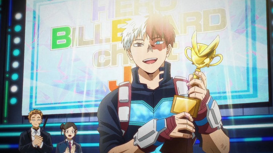 I feel like Shoto changed the color on his stripes to represent Toya with his blue flames