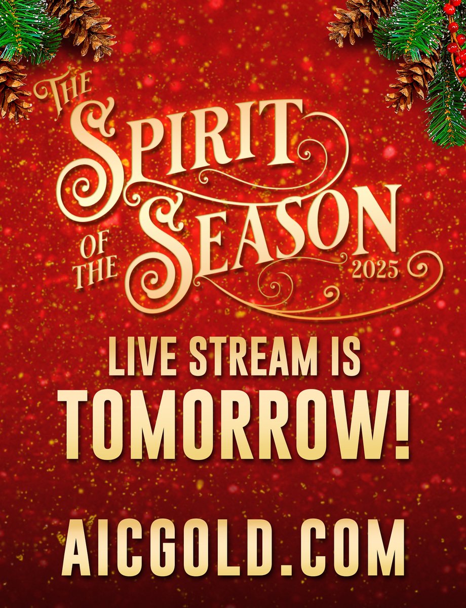 It’s going to be a fantastic show that you watch all the way through Christmas Day!

AICGOLD.COM