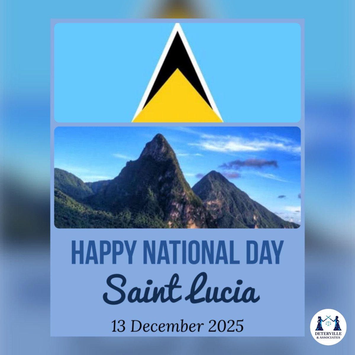 NandiDeterville's tweet photo. Happy National Day to Saint Lucians at home and in the diaspora. 🇱🇨💙🖤💛🤍 https://t.co/ZXiTQoQjIh