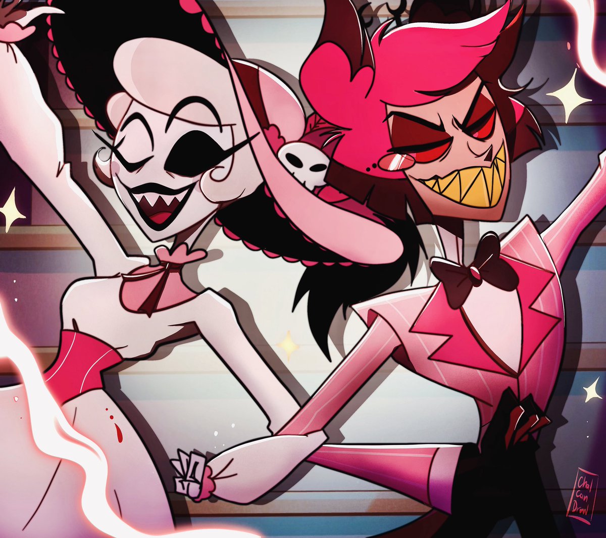 Finally had th chance to draw these two after one LOOOONG hiatus 🥲

#rosiehazbinhotel #AlastorHazbinHotel #HazbinHotel