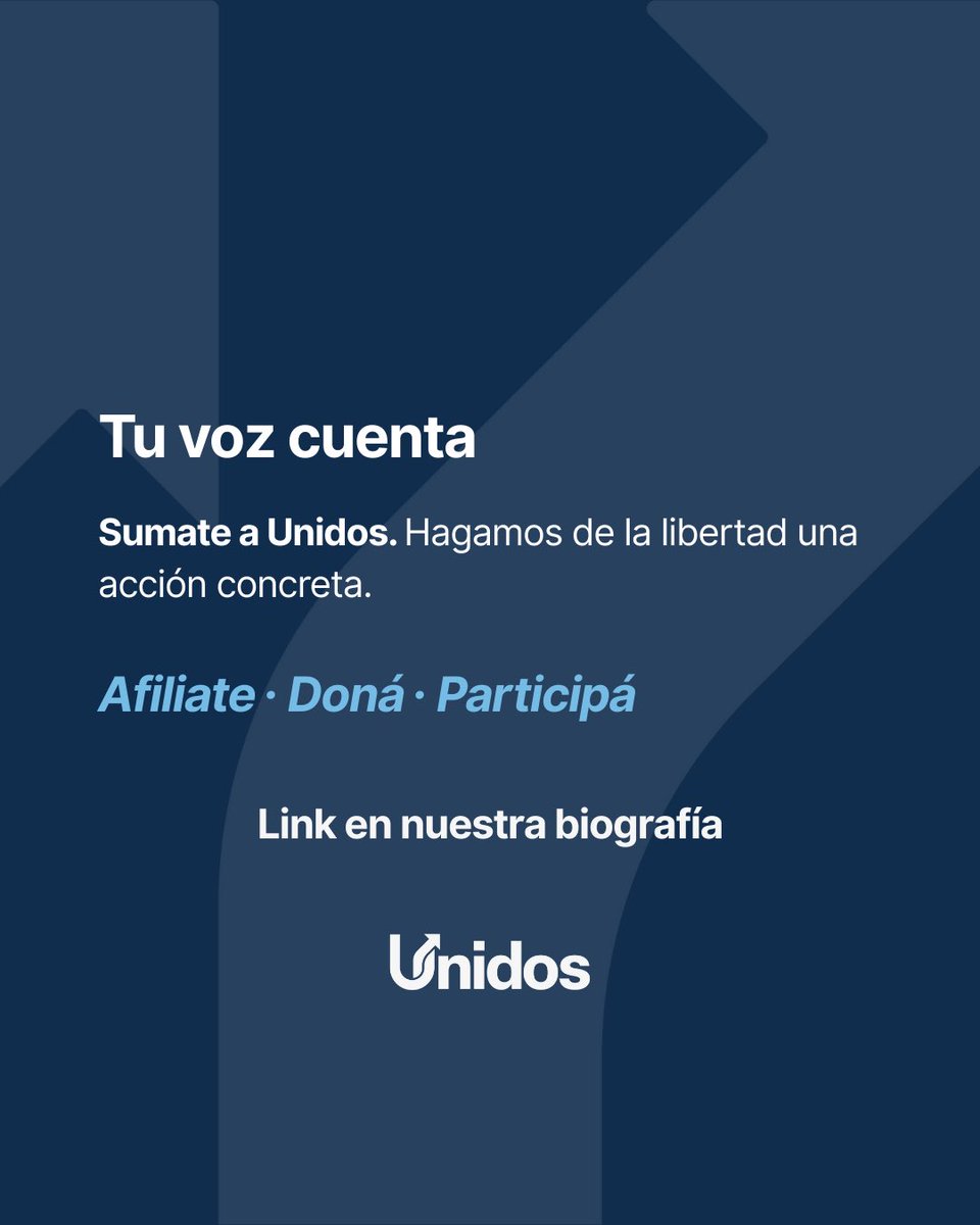 UnidosArg_PBA's tweet photo. Creemos en una Provincia de Buenos Aires moderna, libre y próspera.
Educación, salud, producción y un Estado eficiente como base del progreso.

Tu voz cuenta.
Sumate a Unidos y hagamos de la libertad una acción concreta.

#Unidos #Progreso #Libertad https://t.co/PB3kmOY5lB