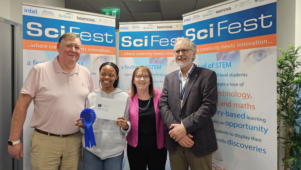 SciFest4STEM's tweet photo. A big shout out to Mandisa jili from @desmondcollege, SciFest Best Project Award winner, SciFest @TeenTurn in @Avantor_News today. Also well done also to her teacher @Lisnacullia. #womeninstem @Researchirel #innovation @SciFest4STEM https://t.co/dIwvDSjSBU