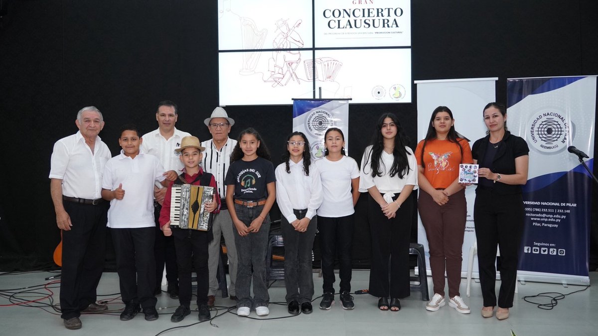 La Universidad Nacional de Pilar clausuró el Programa de Extensión Universitaria “Promoción Cultural”, que brinda formación artística a niños, jóvenes y adultos en diversas modalidades, fortaleciendo la identidad cultural y el compromiso social a través del arte.