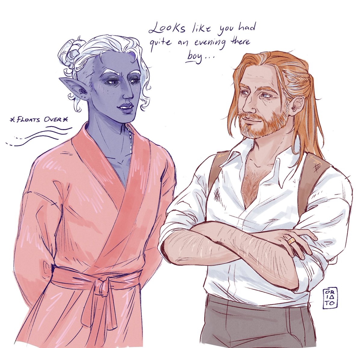 Finally posting my Fjorjester wedding doodle of *that* conversation #shadowgast