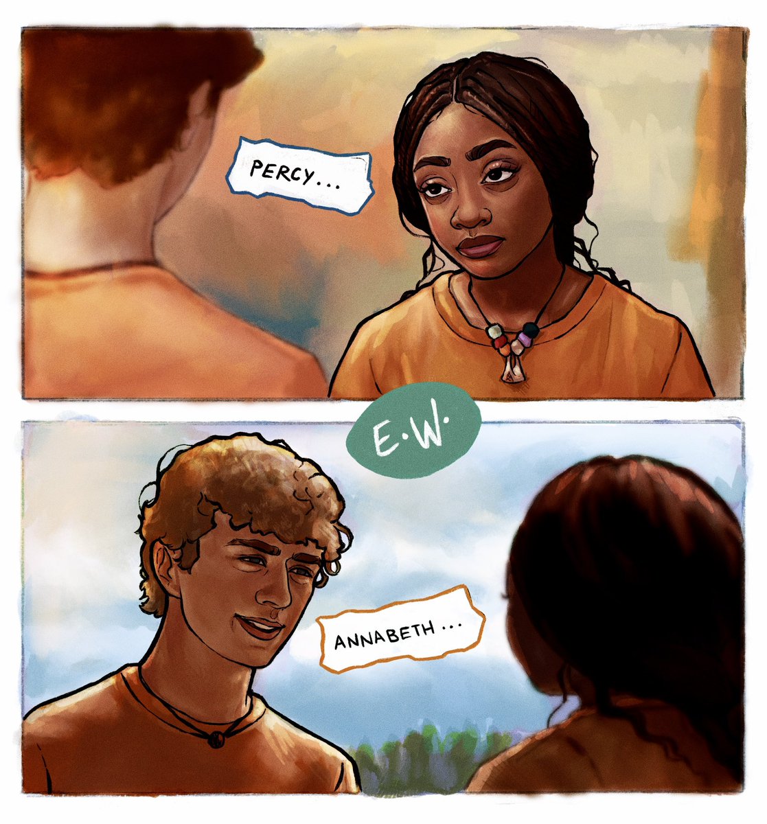 “Percy 😒”  ..  “Annabeth 😄”