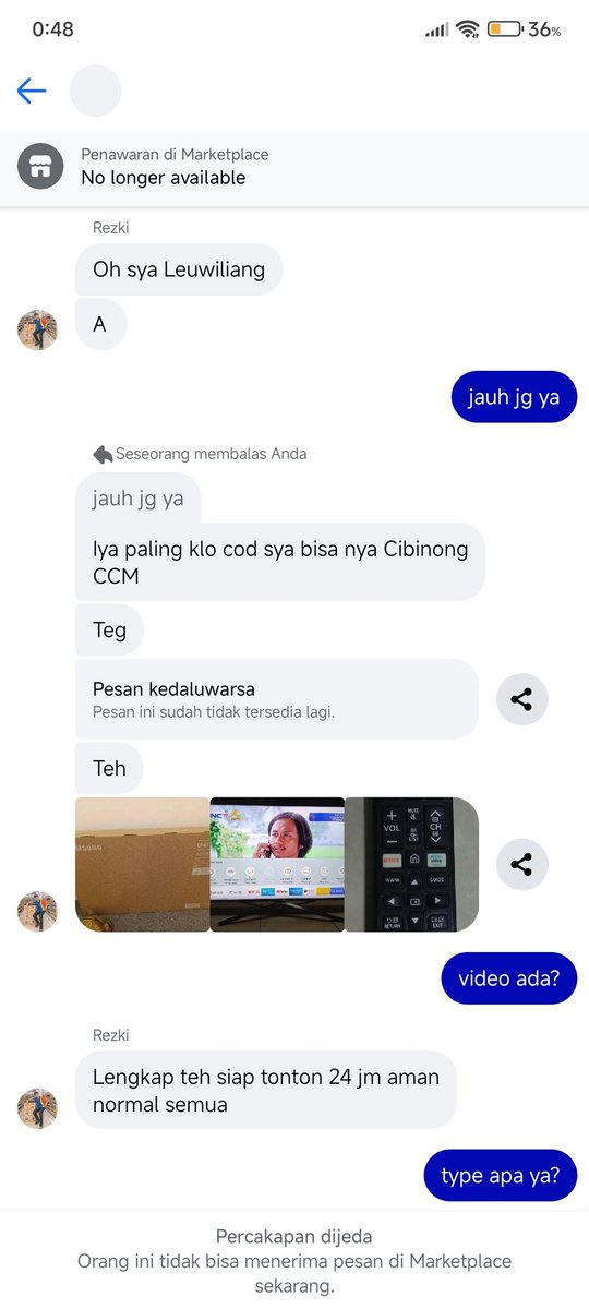 mbombob_cell's tweet photo. Hati hati buat yang beli tv di fb..
gw baru beli cod di bogor..
bilangnya samsung au7002 
tiap cek vidio dia ga kirim..
alesannya buat berobat ibu dia sakit sampai sumpah"..tv dimsukin rapet susah dibuka bwa istri hamil malem" pas dibuka zonk lcd rusak bukan smart tv tp analog https://t.co/57NkJQZsj3