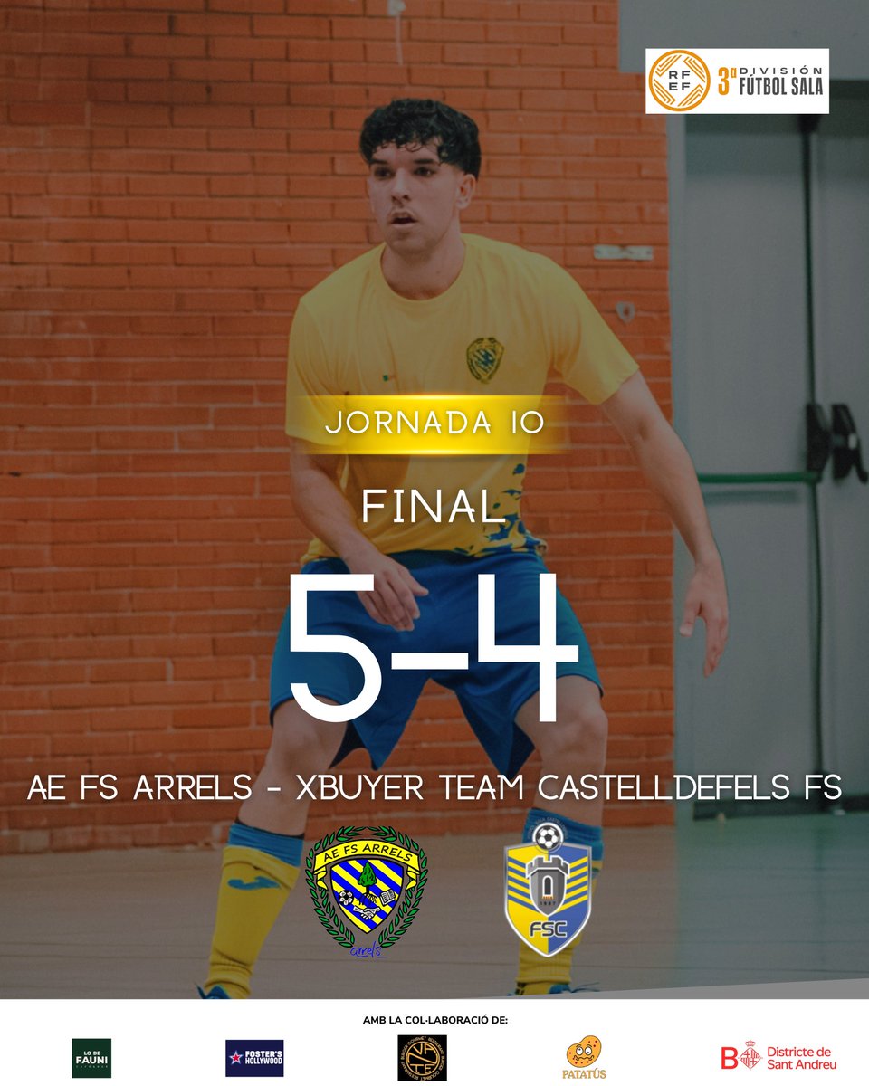 🔥Victòria de prestigi al duel contra l'xBuyer

@aefs_arrels 5️⃣🆚4️⃣<a href="/FSC_oficial/">FS Castelldefels</a> <a href="/xBuyerTeam/">xBuyerTeam</a>

✅L'Arrels aconsegueix la 4a victòria consecutiva després de superar en un duel molt intens l'xBuyer Castelldefels

🙌🏻L'afició ha omplert el Bon Pastor animant en matx clau a la zona alta
