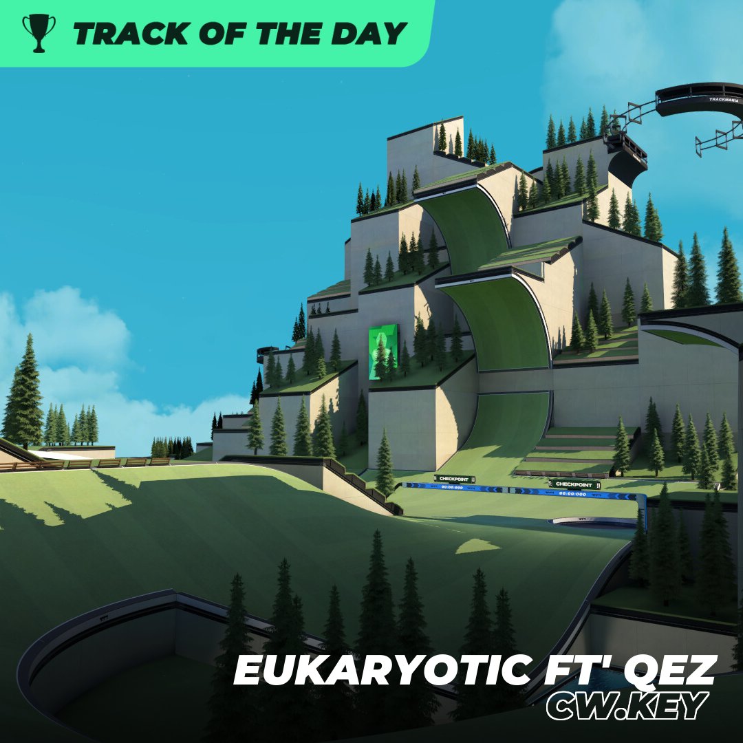 Trackmania's tweet image. Enjoy this smooth grass creation today by cw.KEY &amp;amp; Qez!