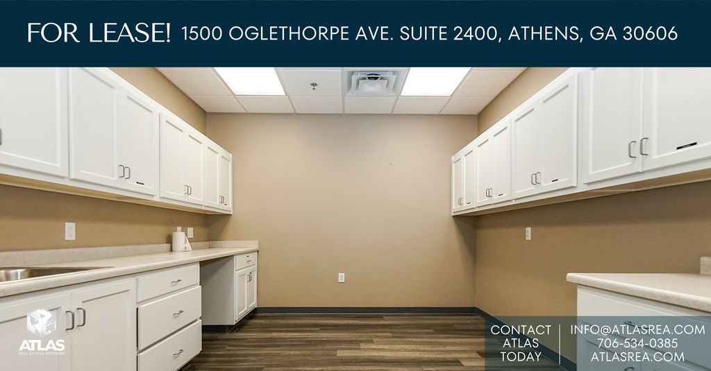 AtlasAthens's tweet photo. Move-in-ready medical office available! Suite 2400 at 1500 Oglethorpe Ave features 2,969 SF of well-designed clinical space with exam rooms, procedure room, lab, reception, and 15 parking spaces. Prime location near Loop 10, Piedmont Athens Regional, and UGA. #MedicalOffice https://t.co/zZm1d0jt7h