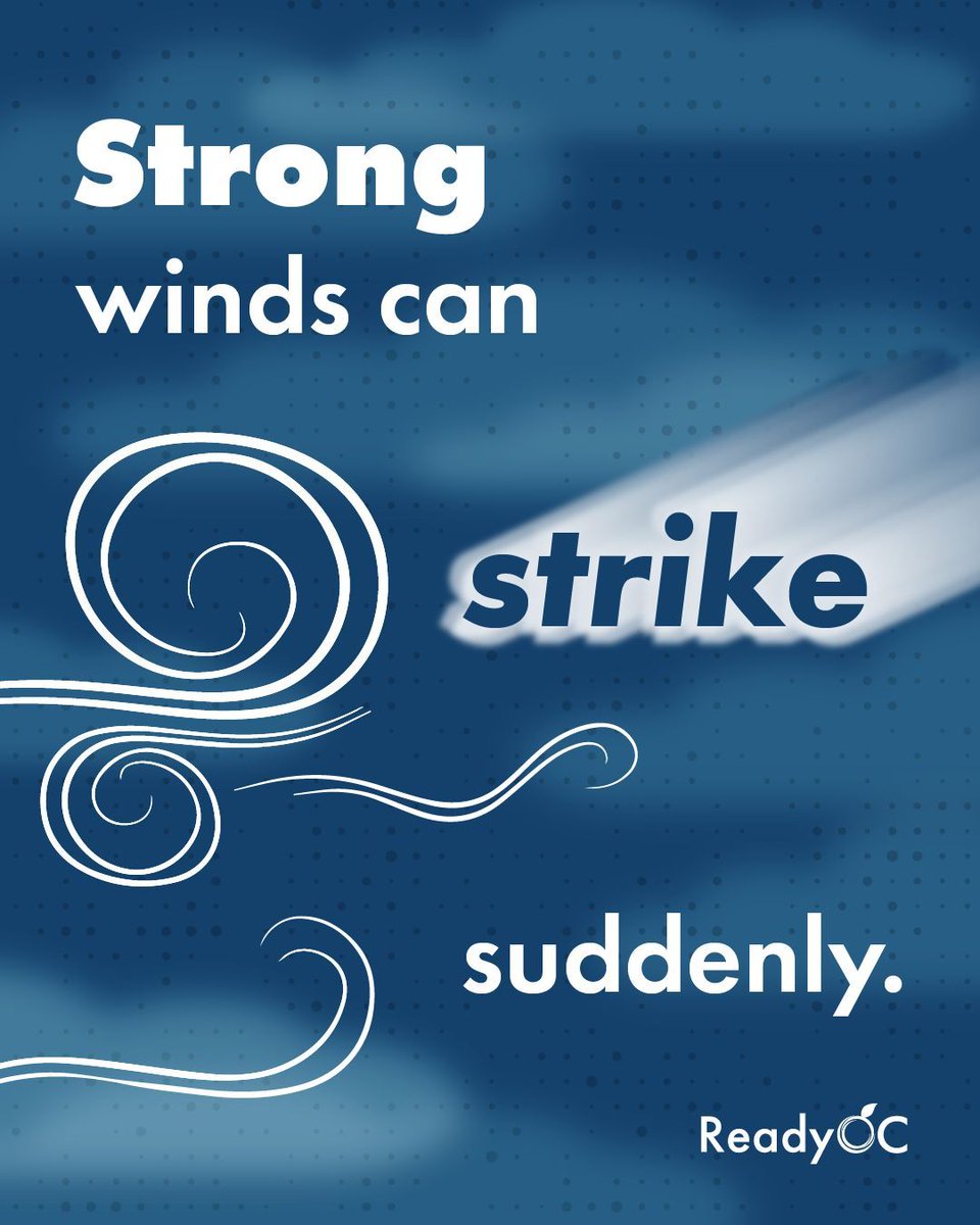 Strong winds 💨 can strike suddenly, causing damage to property 🏚️, trees 🌳, and power lines⚡️. Here are a few tips to stay safe when the winds pick up: ⤵️

✅ Bring in or tie down anything that could become a flying hazard
✅ Keep trees and branches away from windows and power