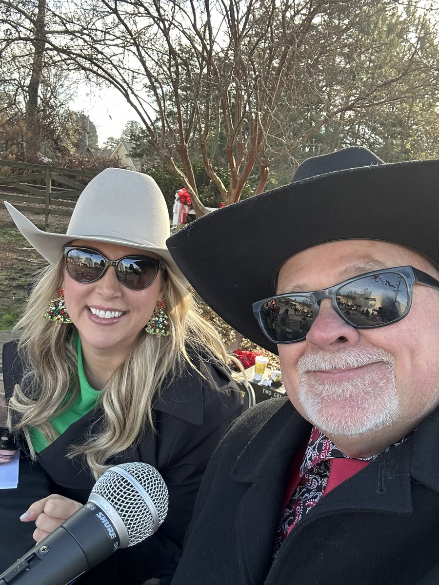 mikewheless's tweet photo. Me &amp; Amanda enjoyed emceeing the @KdaleNC #Christmas parade today! https://t.co/SgHpS0QL4n