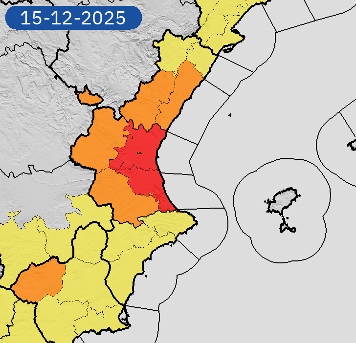 13/12 19:06 AVISOS PASADO MAÑANA | Comunitat Valenciana: lluvias y tormentas. Nivel máximo de aviso: rojo.
Actualizaciones en aemet.es/es/eltiempo/pr…