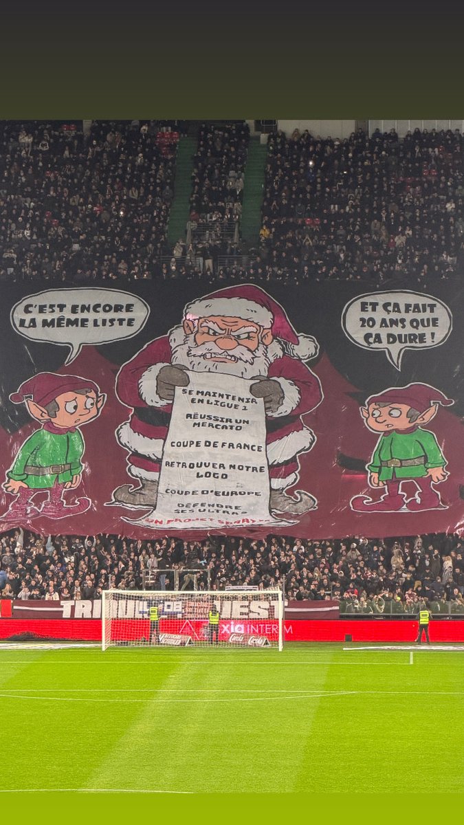 EST_Grenat's tweet image. Le tifo de la GRUPPA METZ lors de l’entrée des joueurs 

#FCMPSG