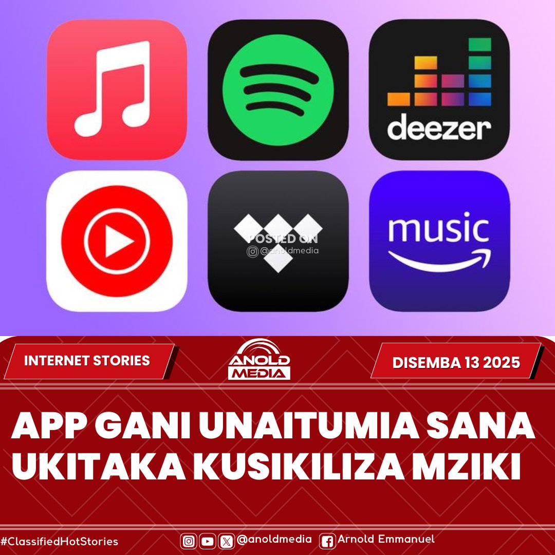 Sote tunasikiliza muziki kwa sababu tofauti tofauti.
Kuna wanaousikiliza muziki wanapokuwa na mawazo au msongo wa akili (stress), na kupitia midundo na maneno, akili inatulia na kujisikia sawa.
 
👉 Ni app gani ipo kwenye simu yako unayotumia kusikiliza muziki mara nyingi? 🎶