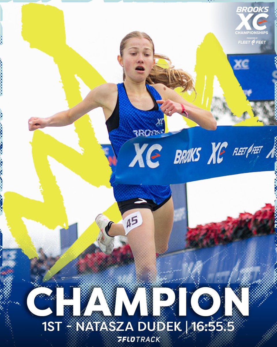 FloTrack's tweet photo. Natazsa Dudek… 2025 Brooks XC Girls National Champion 👸

Leads the Midwest to a team victory over the Northeast 34-37

@brooksrunning

#BrooksXC https://t.co/rZwJTUa9To