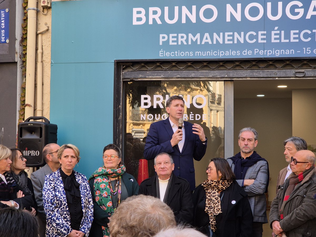 republicains66's tweet photo. 📍 Ce matin, les militants de la Fédération #LR66 et la section des @JeunesReps66 se sont mobilisés pour l’inauguration de la permanence de B.Nougayrède, candidat de la Droite et du Centre aux élections municipales de Perpignan 🌆 https://t.co/iD1KFrwNPP