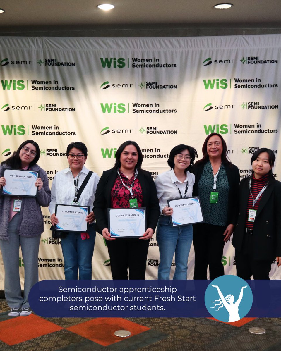 FreshStartWomen's tweet photo. Fresh Start was proud to join @semifoundation’s “Women in Semiconductors: Empowerment in Action” event—an inspiring day celebrating the women shaping the future of tech. We also celebrated the Fresh Start women who recently completed their one-year apprenticeship! https://t.co/jWV54AJtH7