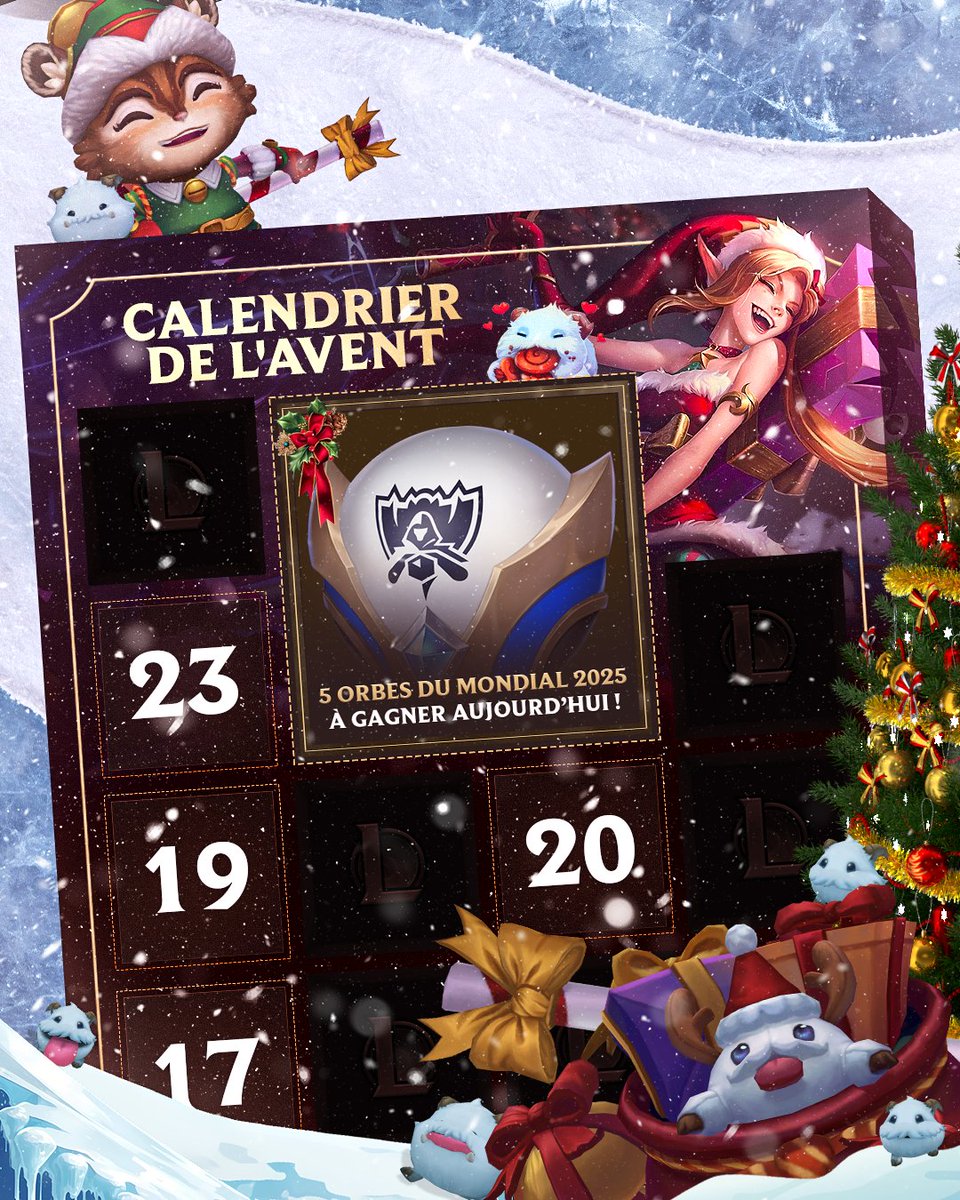 🎁 Jour 13

Les cases s'ouvrent et les orbes pleuvent, 5 à gagner de nouveau ! 💎

Pour participer :
🔴 Follow <a href="/LoL_France/">League of Legends FR</a> 
🔴 Like ce post
🔴 Dis nous ta plus grande fierté sur LoL !

Bonne chance à toutes et tous !