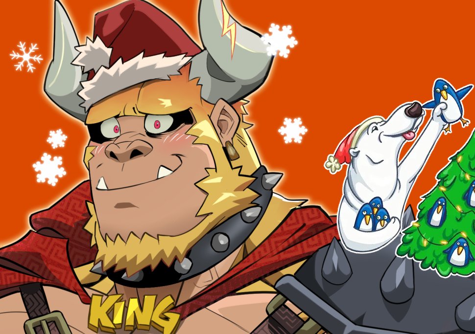 Gaoh put on his little hat to celebrate Christmas too~!