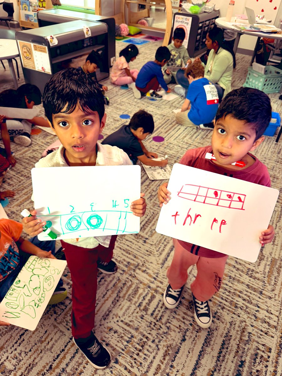 RemyaPreKMagic's tweet photo. Same number. Many different ways. My 4 yr olds, doing BIG #math during math block.5-frames, 10-frames, dice, dominoes, tallies, pictures, number words. Start them young. #number_representation
#PreKMath #TinyButMighty #NumberSense #LittleLearners #MathEverywhere #calhounconnects https://t.co/EjzngxmZRP