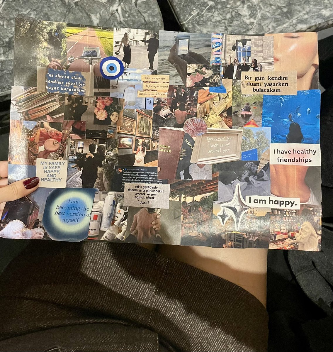 Geçen sene yaptığım vision board işe yaramayınca bu sene de onunla yılbaşına gireceğim